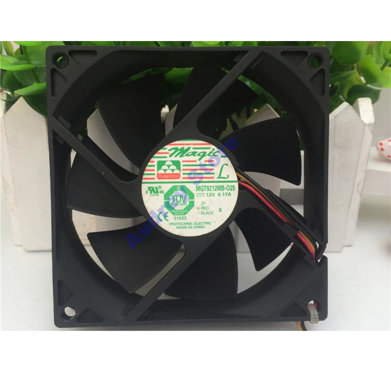 

GT9212MB-O25 9025 DC12V 0.17A 3W 9CM cooling fan 2600rpm 3 lines air blower for Chassis power