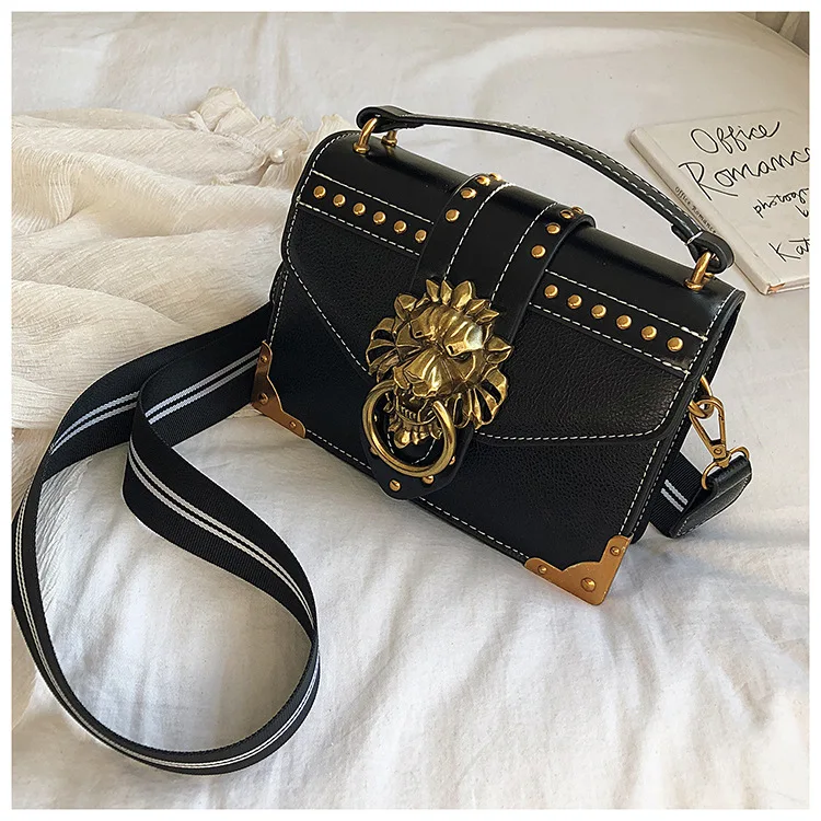 Damen Vintage PU Handtasche Neue Mode Umhängetasche Umhängetasche Kleine Quadratische Tasche Casual Täglichen Gebrauch – Detail 19