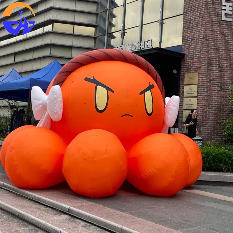 

Inflatable cartoon large octopus with headphones outdoor decoration props