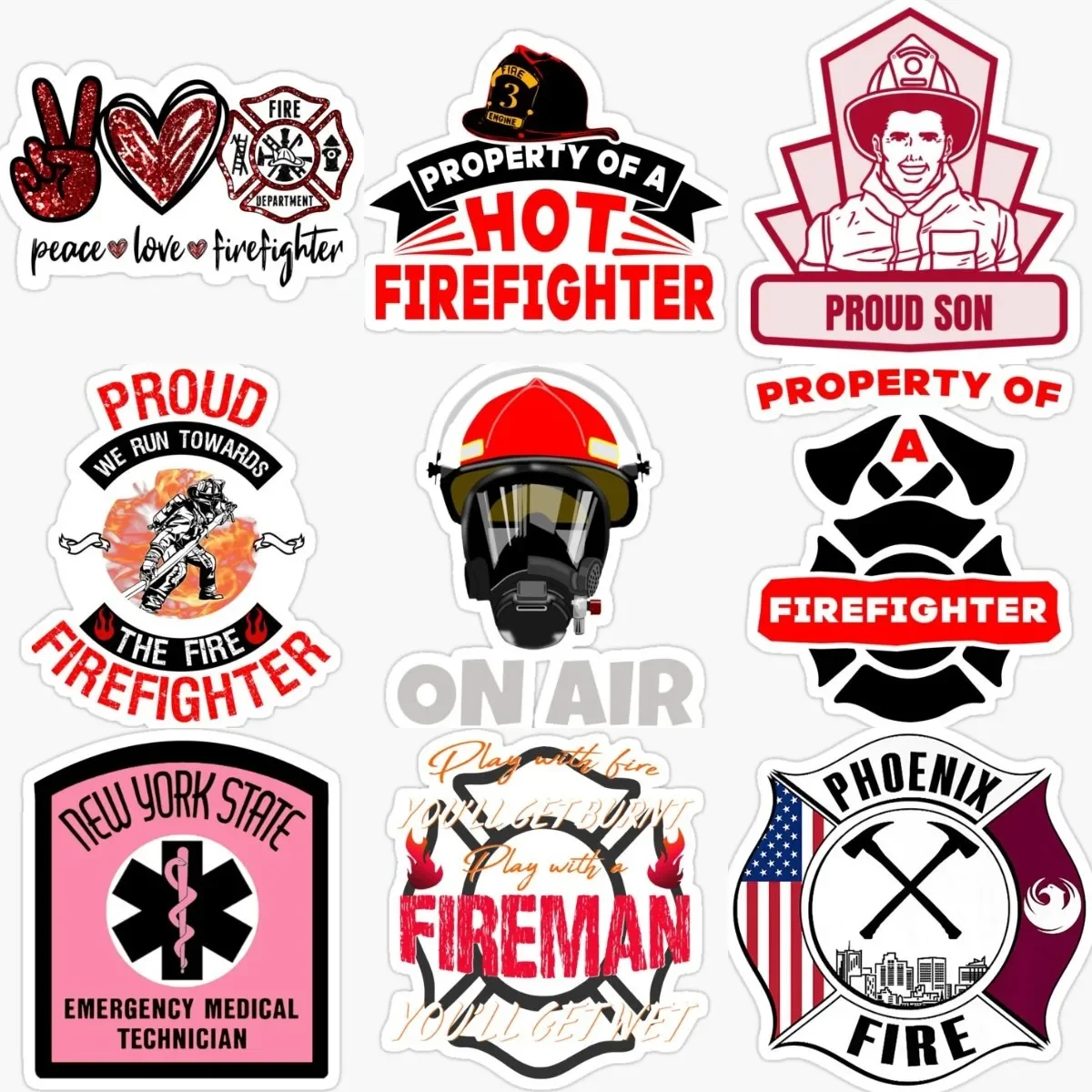 

EMT EMS Firefighter Fire Creative Sticker for Decorate Car Motorcycle Van Wall Laptop Camper Bumper Helmet Decal Accessories