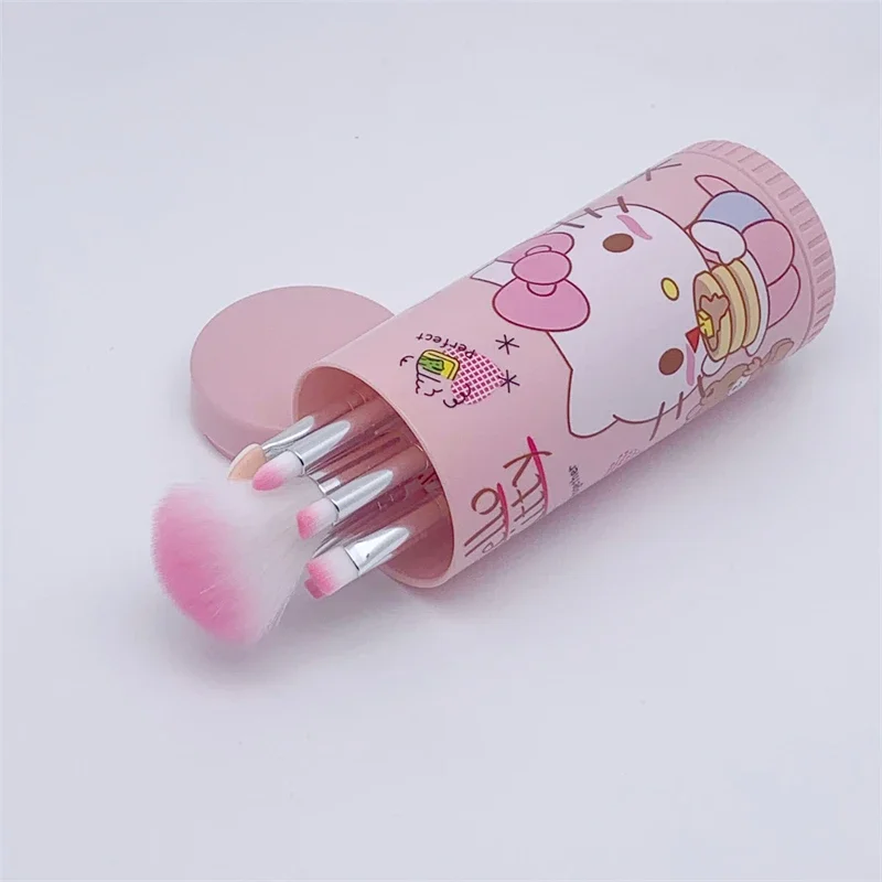 Sanrio Hello Kitty Makeup Brush Set Cute Cartoon KT Cat Portable Cosmetic Tools Makeup Tools Accessories Present for Girlfriend