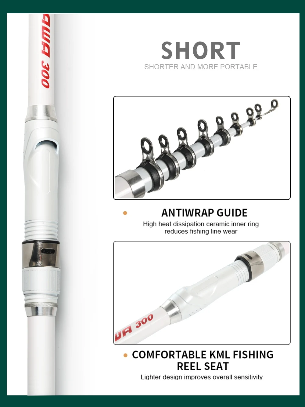 BAKAWA Upgrade 3.0m 2.7m 2.4 2.1m 1.8-1.5M Ultra-light Portable Telescopic Feeder Carbon Fiber Fishing Rod Spinning White New 썸네일 4
