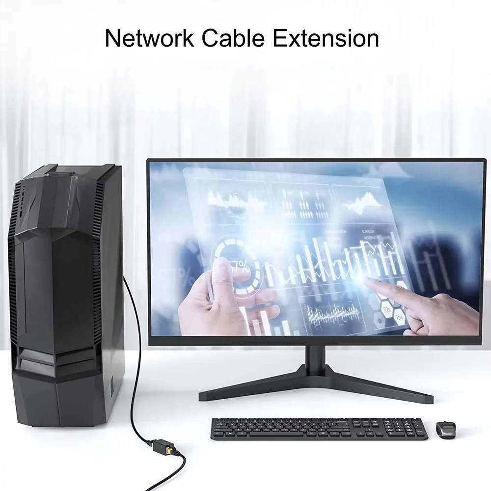 RJ45 Coupler Ethernet Cable Coupler RJ45 LAN Connector Cat7 Cat6 Cat5e Ethernet Line Extender Adapter Connector Female to Female