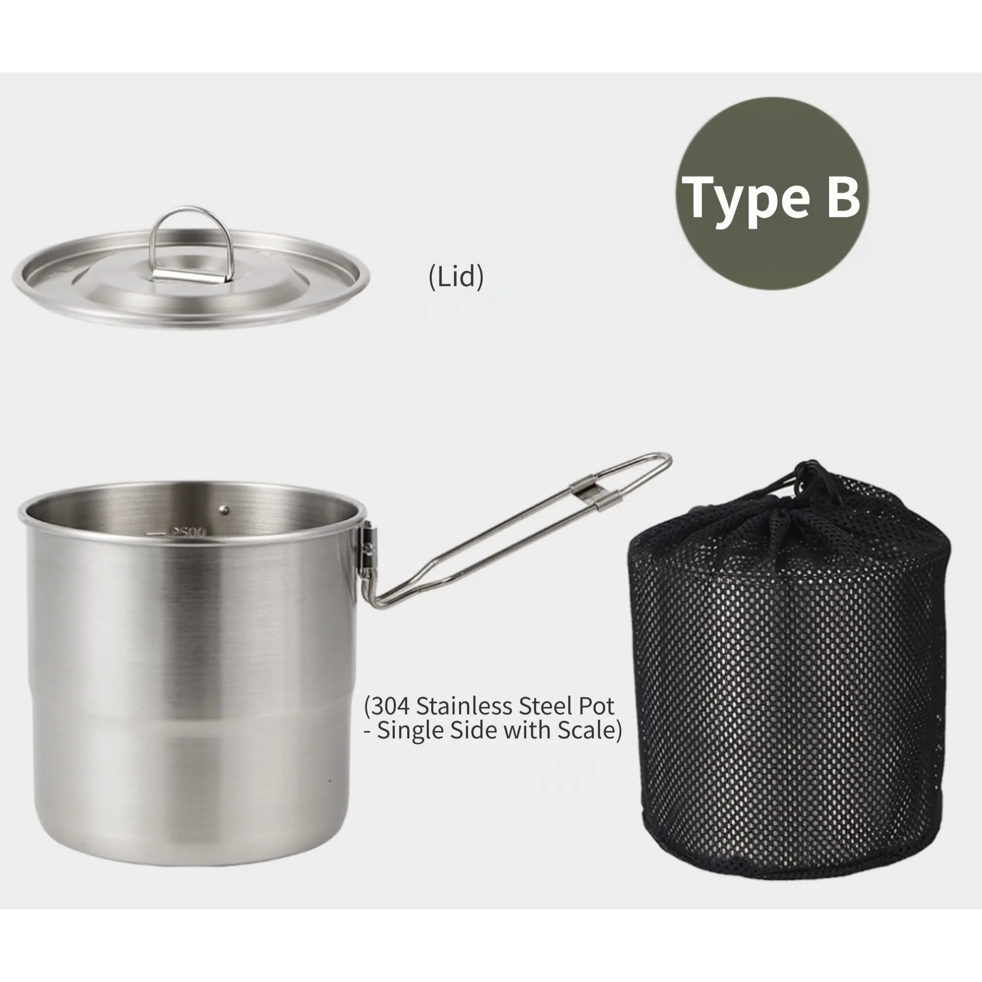 หม้อทำอาหารสแตนเลสแบบพกพา 3 ลิ - Camping Cooking Set Compact บทวิจารณ์และราคา