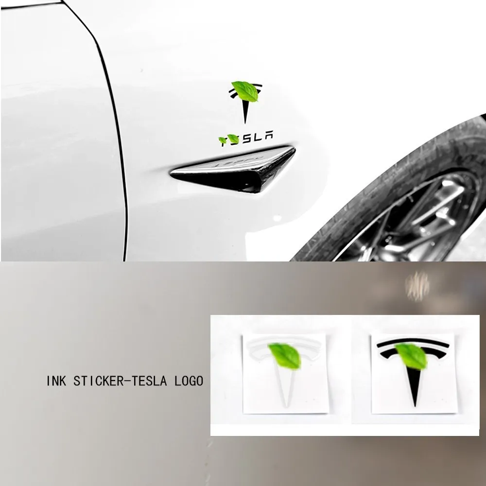 Iteslacom Inktletters Sticker Achterste Kofferbak Embleem Decor Sticker Anti-Dropping Voor Tesla Model 3 Y S X Auto-Accessoires