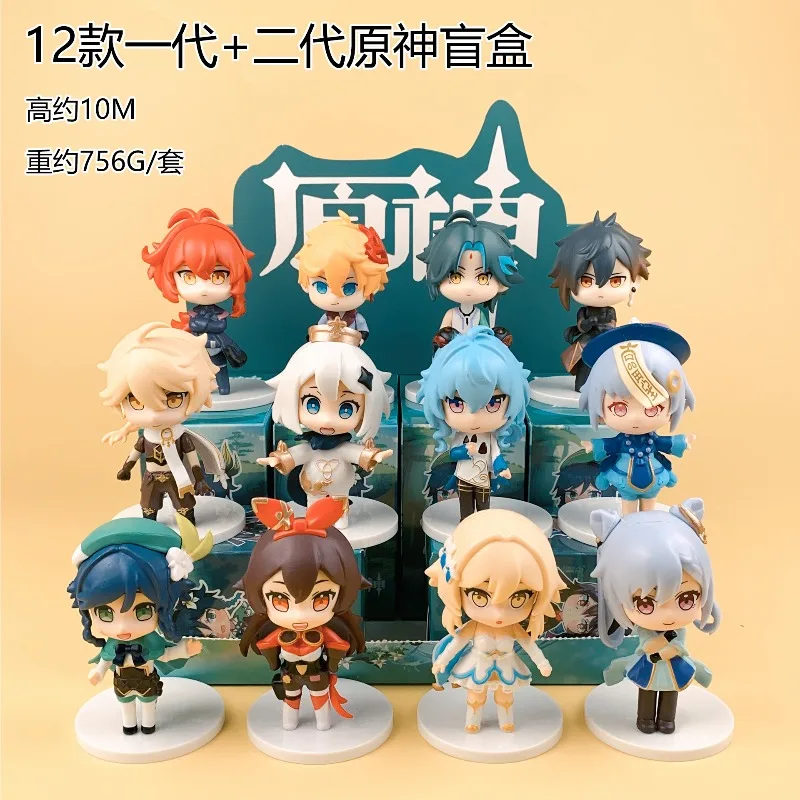 

Genshin Impact Q vision Figure Set 7-10cm Kawaii Anime Figurines, PVC, Boxed, Cute Desktop Decor, Kids Gift