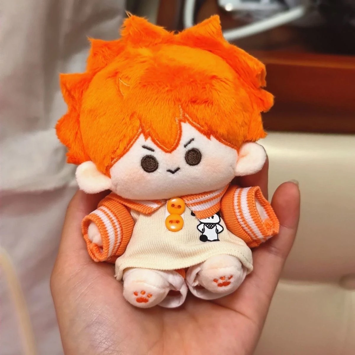 

Anime Haikyuu!! Shoyo Hinata Cosplay Cute Cotton Doll 10cm Ambitus Naked Baby