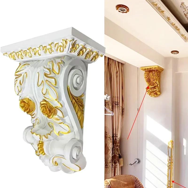 European Style Beam Bracket Wall Decoration Stickers Ceiling Pass Home Decor Elephant Trunk Roman Column Pillar Wallpaper