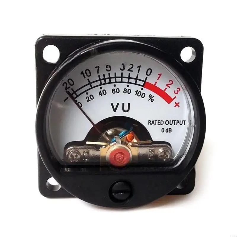 34mm Analog VU Meter 500uA 630Ohm with Backlight, 39 Type 500VU Level Gauge Level for Amplifiers