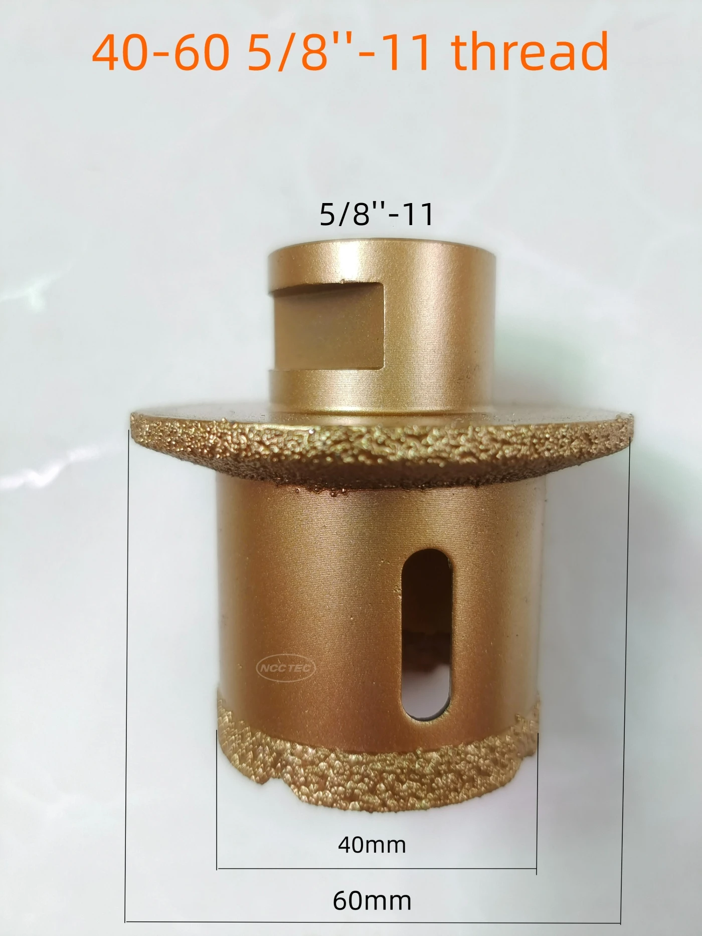 [M10 M14 5/8\'\'-11 Thread] Diamond Brazed Double Layer Washbasin Sink Core Drill Bit for Angle Grinder Marble Ceramic Hole Opener