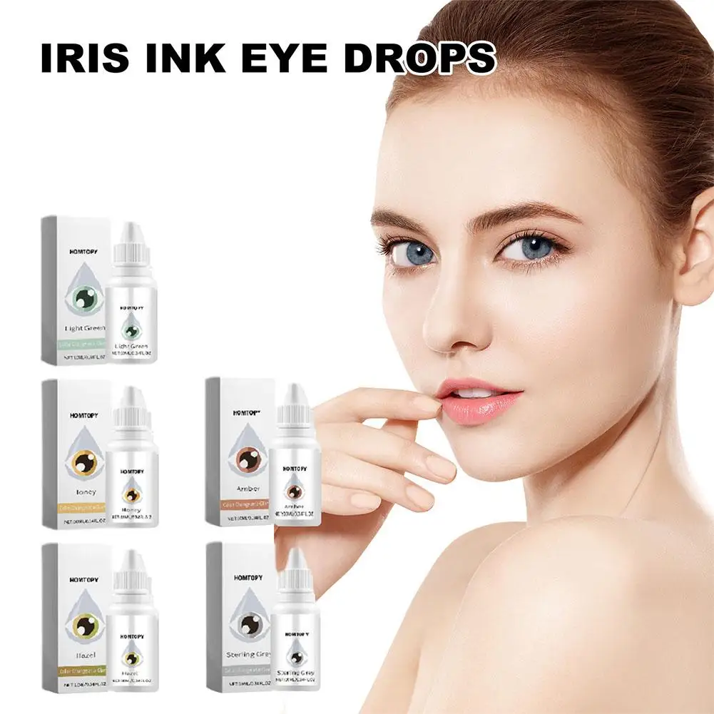 5pcs 10ml Light Green Color Changing Eye Drops Change Eye Color Lighten & Brighten Your Eye Color Eyes Care Liquid Eye Cosmetics