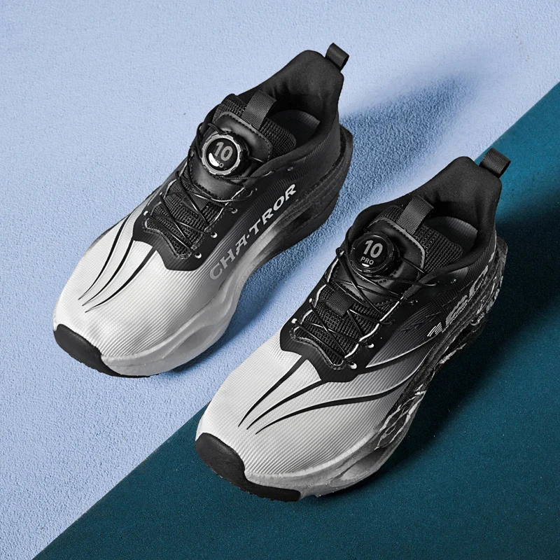 Carbon Plate Racing Running Shoes Non-Slip Men Ultra Light Elastic Cushion Athletic Sneakers Speed Training Marathon Sport Shoes