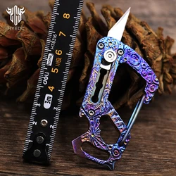 Limited Starry Sky Version Titanium Alloy Outdoor Multi-Functional Keychain Mini Art knife Portable