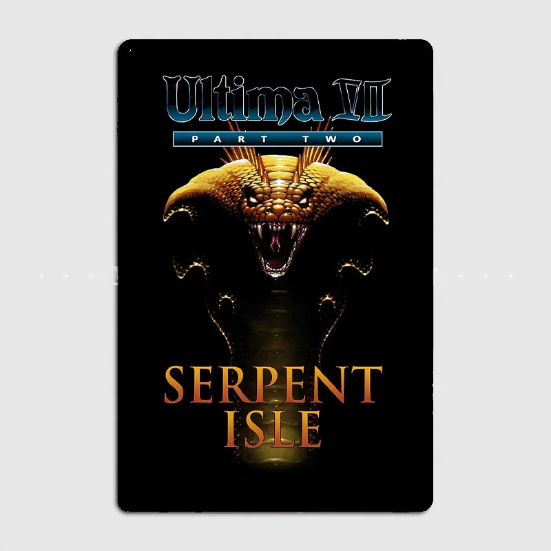 Classic Game Covers - Ultima VII Serpent Isle Retro Poster Metal Posters Sign Indoor Outdoor Room Decoration Home Bar Wall Decor