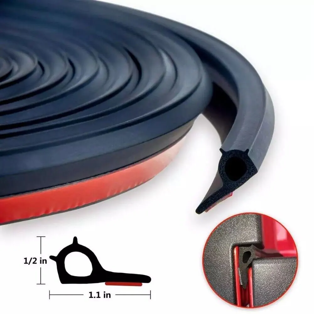 1Pc Universal Car 3m P-Type Rubber Protective Strip Weather Stripping Sealing Strip Door Adhesive Tailgate Seal Kit Accessories