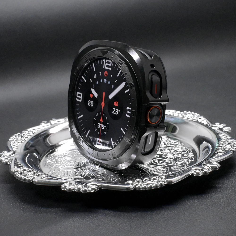 

Роскошный металлический защитный чехол для Samsung Galaxy Watch Ultra 47 мм, аксессуары, жесткий защитный бампер, чехол Galaxy Ultra 2025