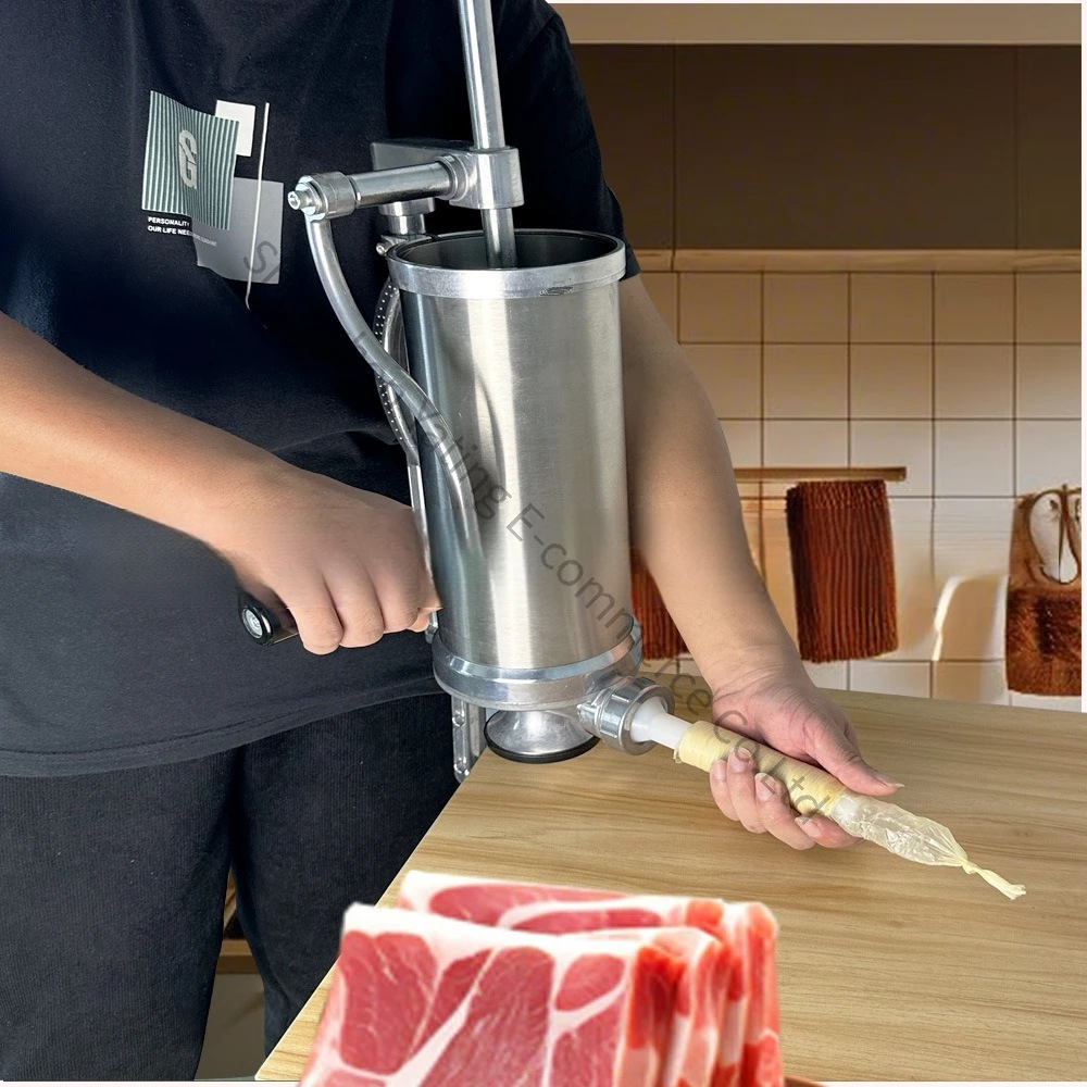 Manual 3L/2L Stainless Steel Enema Machine Household Sausage Filling Machine, Pig Casing Enema Tool Enema Machine