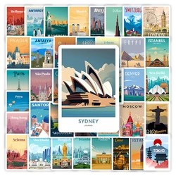 World Travel Famous City Stickers Scenery DIY Kids Toys Gift Decorative Decal for Journal Scrapbook Laptop Luggage Waterproof