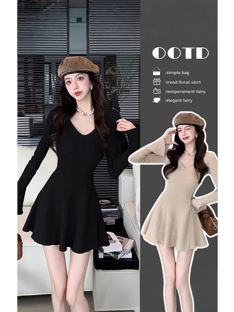 Vestidos femininos vestido cáqui verão linho crochê margarida multiway em camadas mock neck solto-ajuste floresta mori menina artístico pastoral ajuste