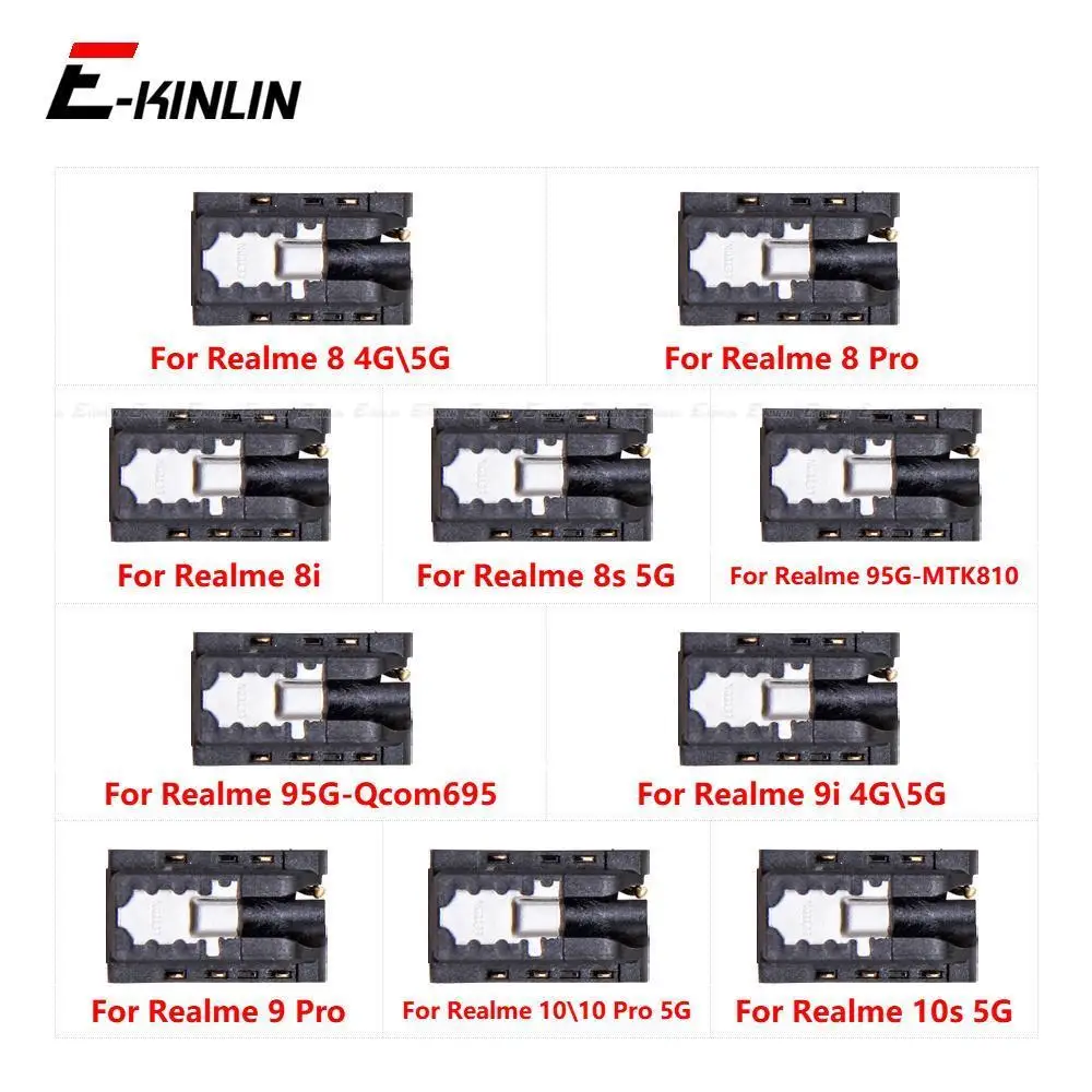 Ear Earphone Headphone Jack Audio Port Connector Flex Repair Parts For OPPO Realme 8 8i 8s 9 9i 10 10s Pro 5G 4G