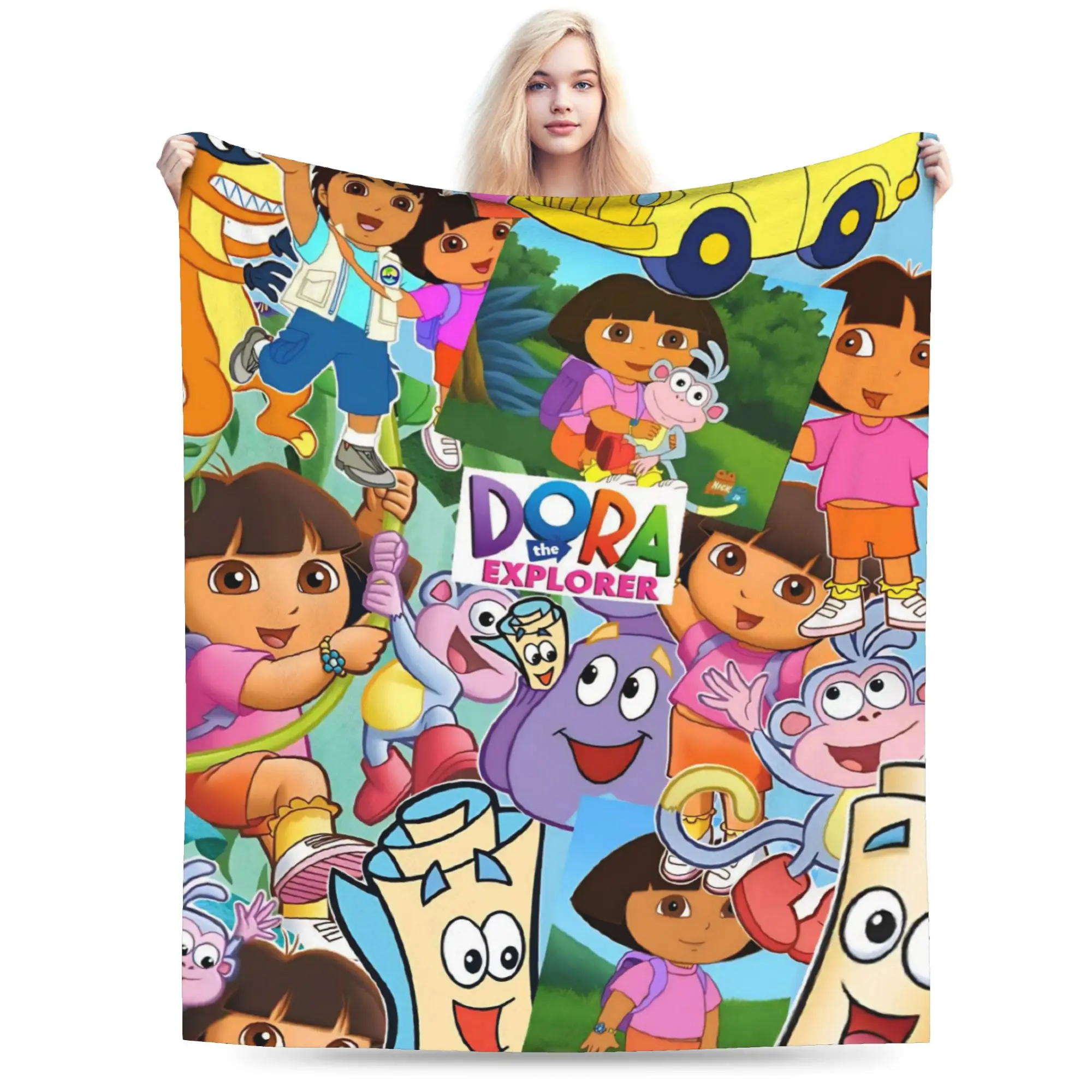 D-Doras The Explorers Blanket Multiple Sizes Soft and Lightweight  Throw Blankets for Couch Sofa and Bed