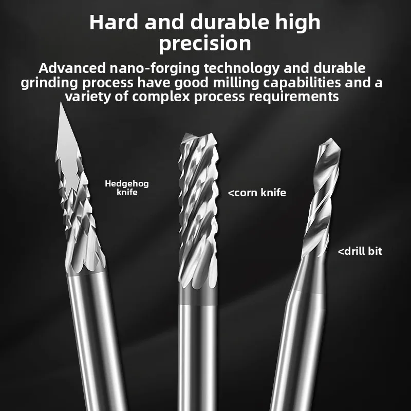 Tungsten Steel Carving Bits / Kernel Wood Micro‑Carving Jewelry Drilling / Corn & Hedgehog‑Shaped Burrs for Cultural Ornaments