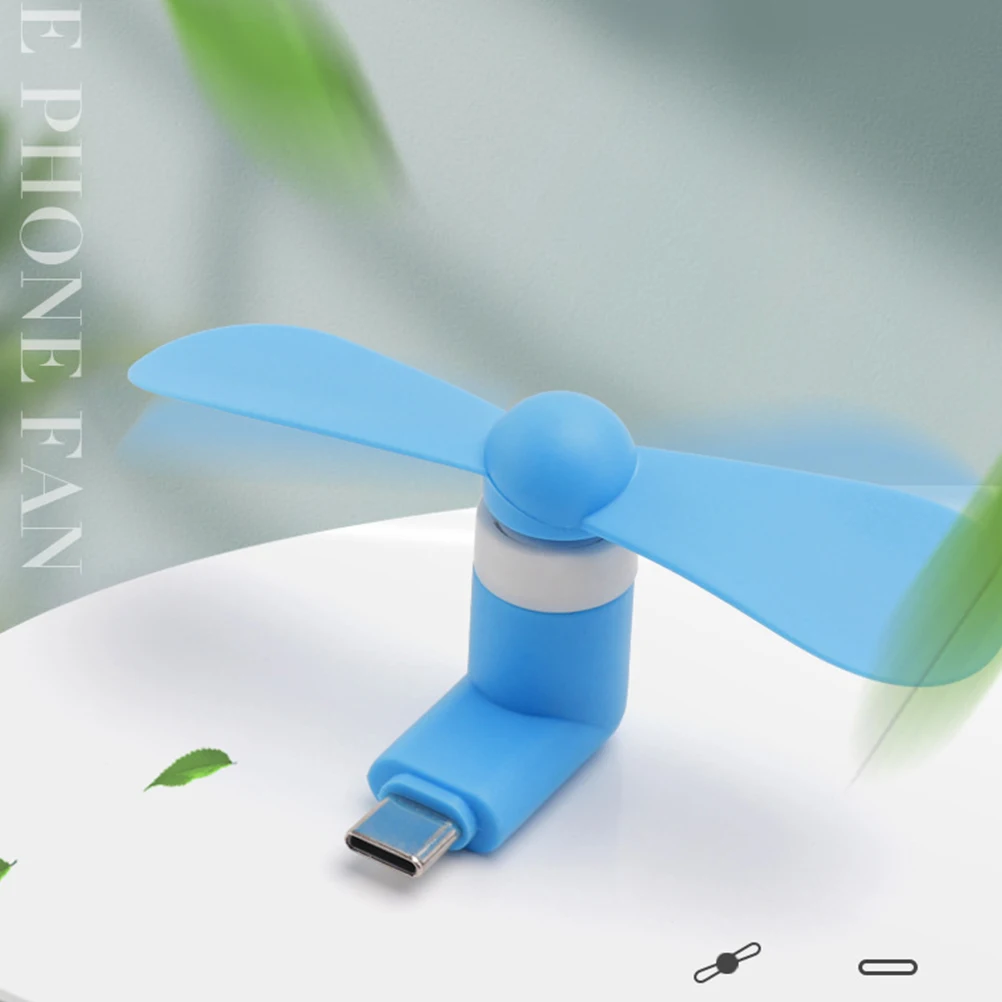 

6 Pcs Small Fan of Mobile Power Supply Type-C USB Mini Smartphone