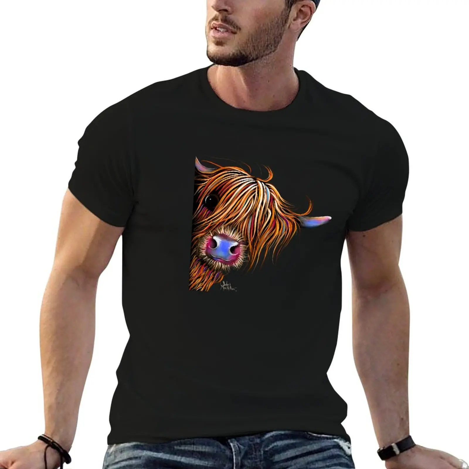 

HiGHLaND shirts PRiNT ' man g LuMP CoW ' cotton SCoTTiSH SuGaR SHiRLeY shirts men 2 t BY for MacARTHuR T-Shirt t 100%