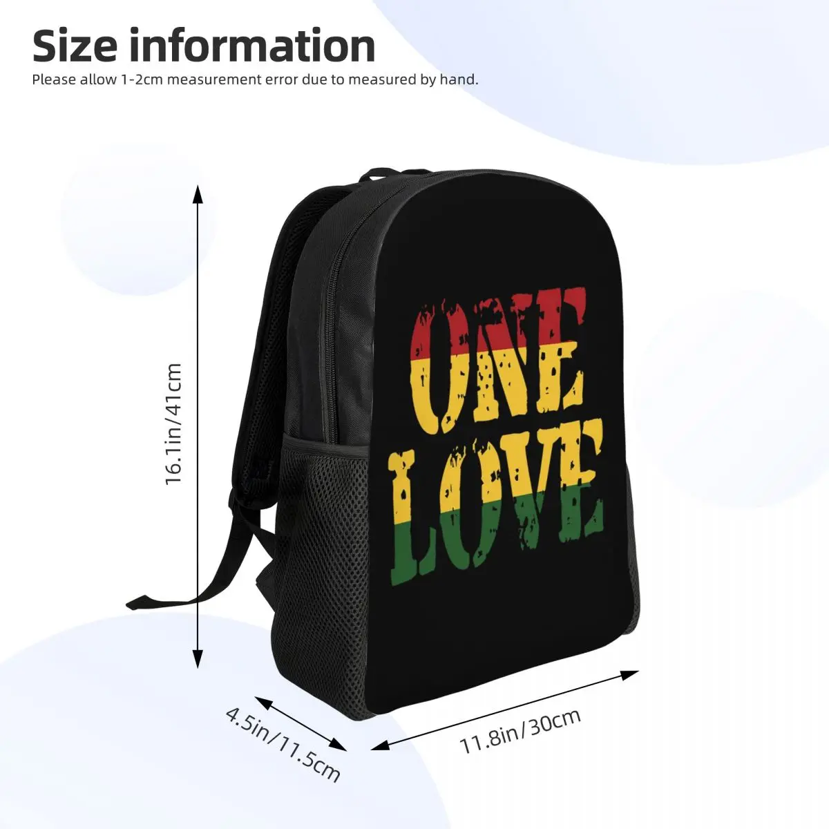 Harajuku Vintage Style Arts Bob Marley One Love Student Backpack School Bag Hiking Travel Daypack Fashion Bookbag Shoulder Bags