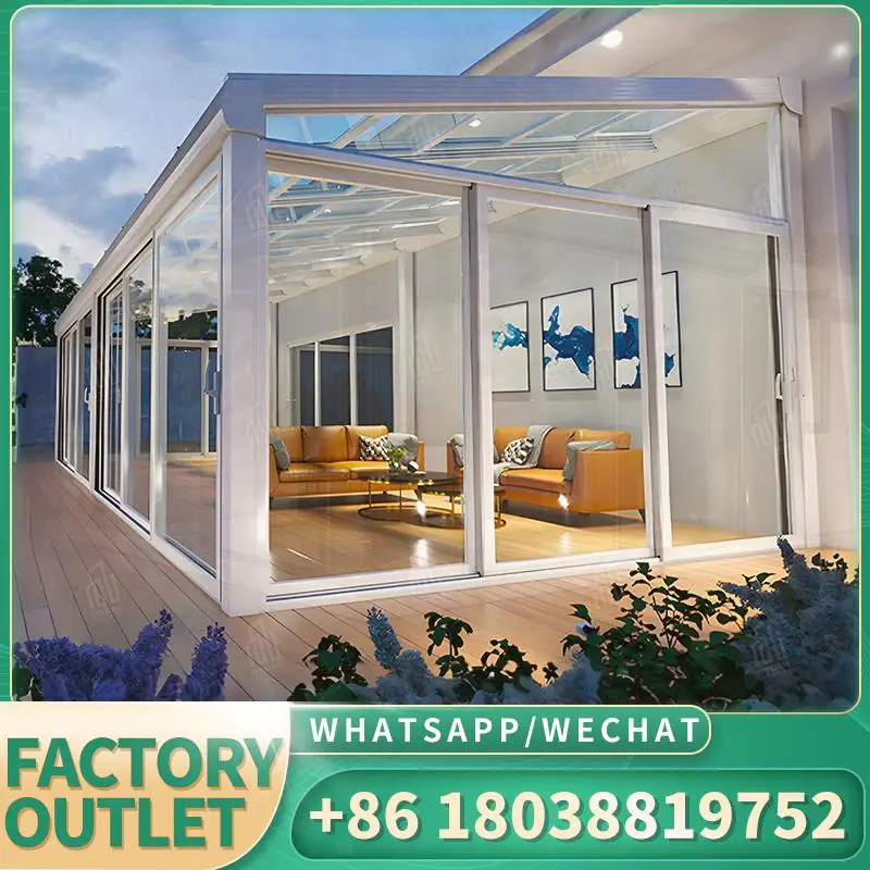 

Prefabricated Aluminum Solarium for 4 Seasons All Year Round Use Indoors Backyards Outdoor Spaces
