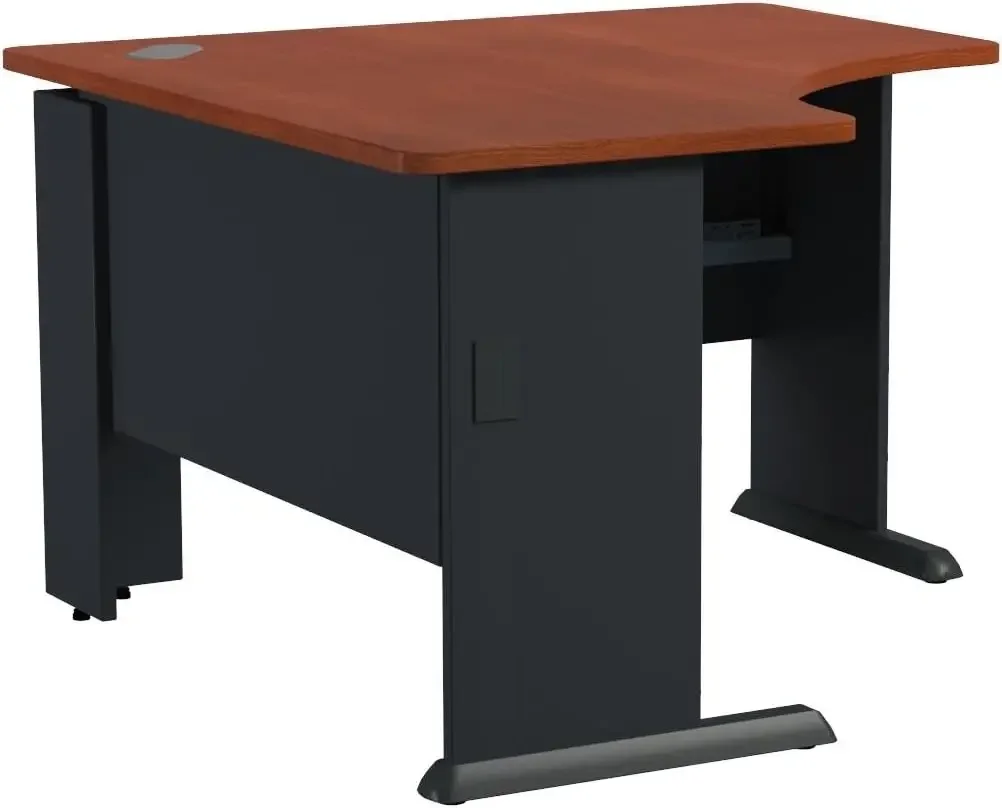 Furniture Series A 48W Corner Desk in Hansen Cherry and Galaxy, Small Computer Table for Home