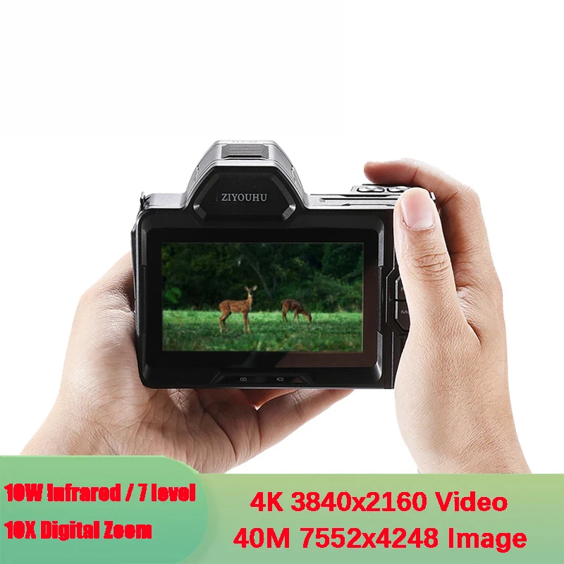 4K Night Vision Monocular Camera Night Full Color with Wifi APP Share Sony Sensor 40MP Image 64GB Card for Camping Hunting