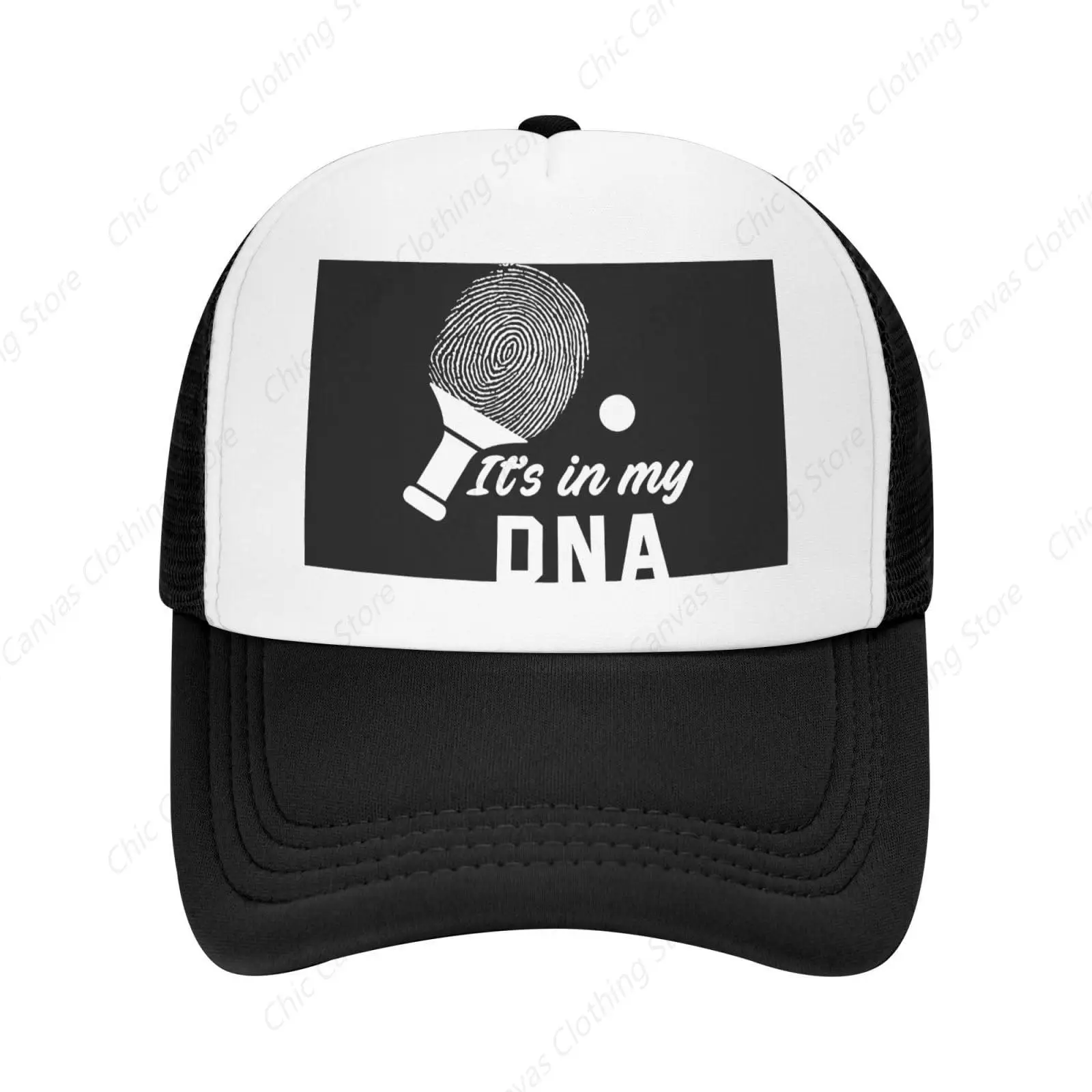 Table Tennis It'S In My Dna Durable Trucker Hat Sunshade Baseball Cap Adjustable Men Women Fashion Baseball Hat Breathable Hat