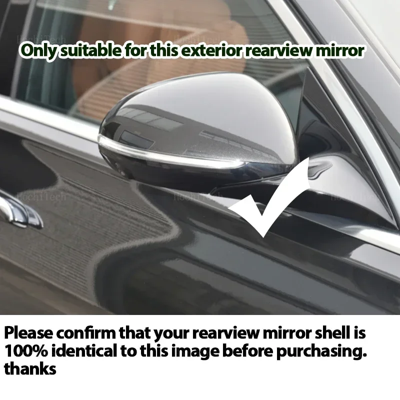 Carbon Fiber Pattern Black Rearview Mirror Cover Replacement for Mercedes-Benz C-Class C Class W206 S206 X206 AMG C43 C63