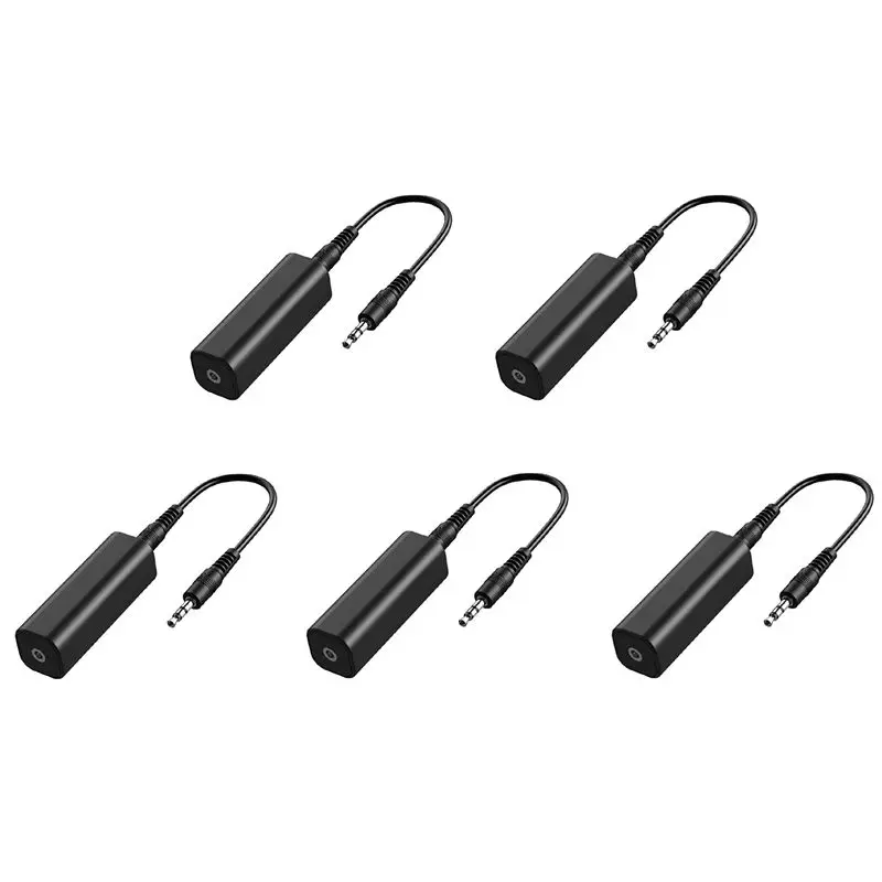 5X Speaker Line 3.5Mm Aux Audio Noise Filter Ground Loop Noise Isolator Eliminate For Car Stereo Audio System