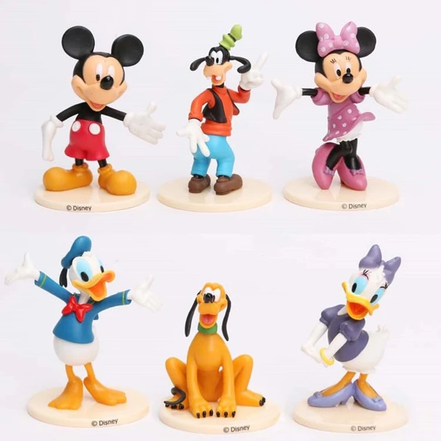 ディズニーのキャラクター,6〜ピース/セット個,ミッキー,ミニー,ドナルドダック,子供向けの装飾おもちゃ - AliExpress