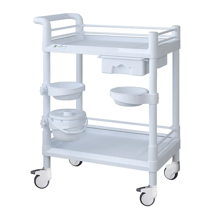 

Wholesale high quality multi-functional beauty salon spa trolley cart with bowl dirt bucket drawer