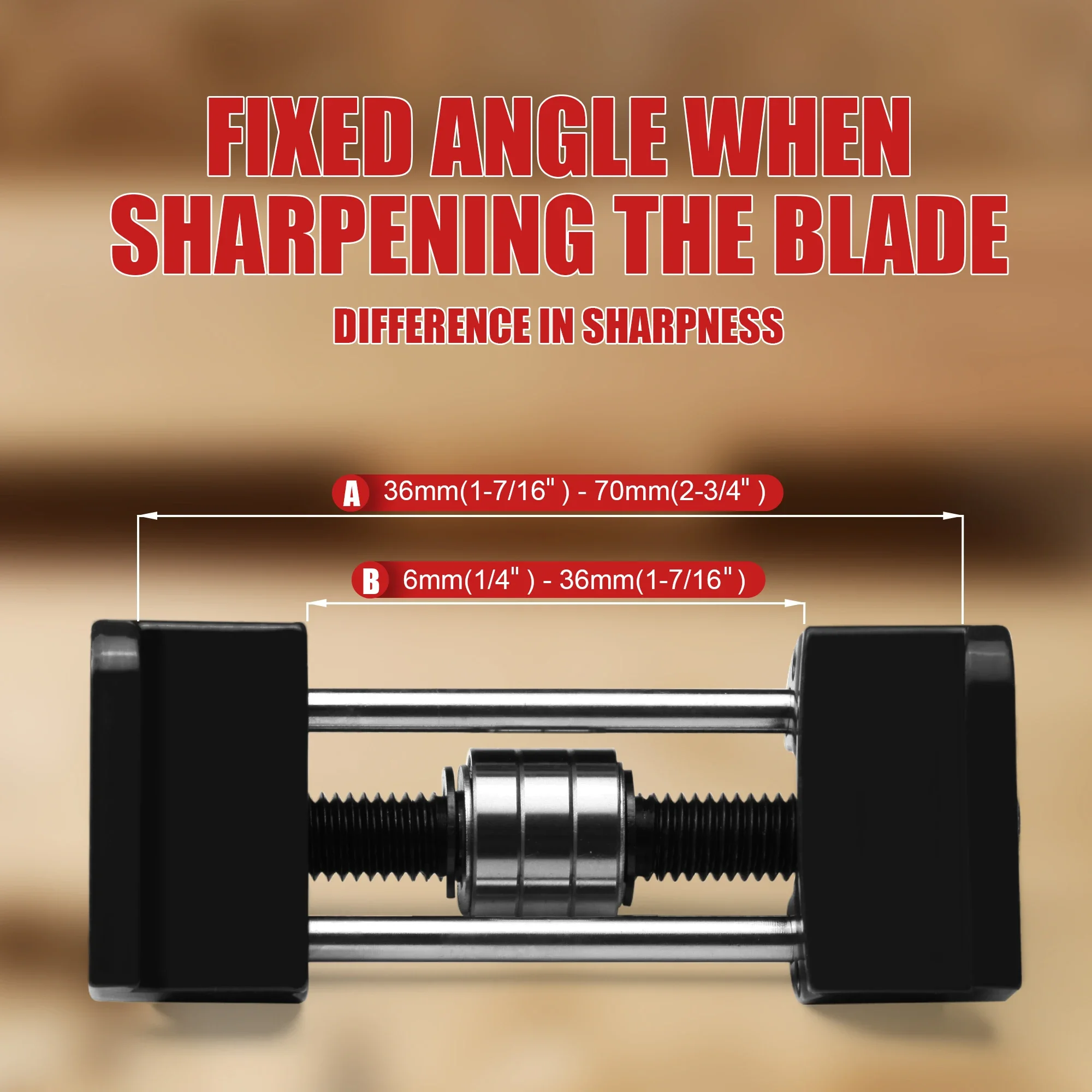 EZARC Honing Angle Guide, Sharpener Knife Blade for Wood Chisel 1/4