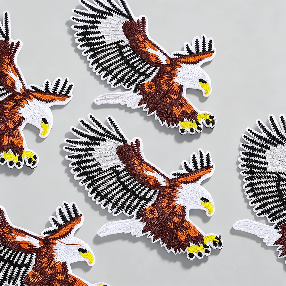 Aufbügelbarer Stickerei-Aufnäher mit Weißkopfseeadler, Amerikanischer Weißkopfseeadler, zum Aufbügeln auf Jeansjacke, Rucksack, Kleidung, DIY-Dekoration – Detail 5