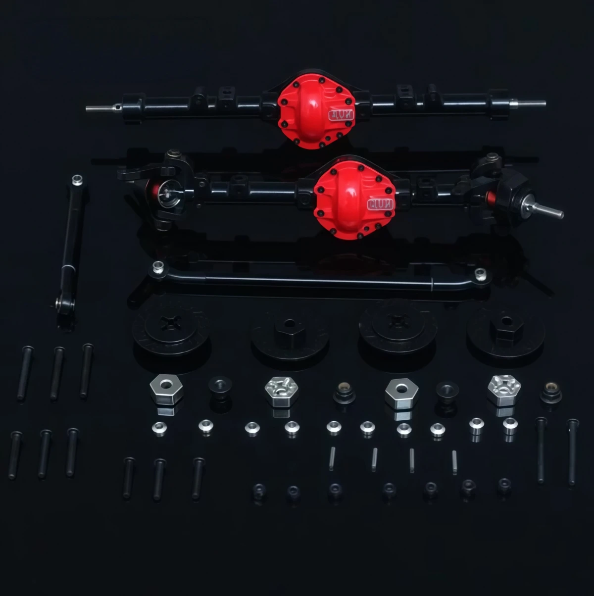 RCRUN M6S Metal Complete Axle Set 1/10 RC Crawler Reverse‑Rotation Axles For SCX10 TF2 D90 90046 Upgrade Parts