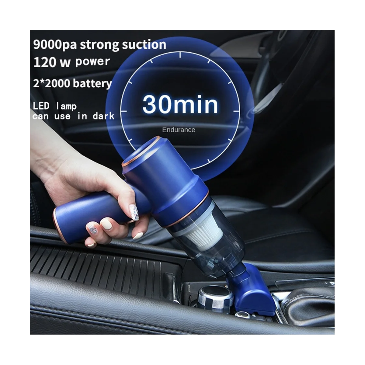 Hands taub sauger für Auto und zu Hause kabelloser tragbarer trockener nasser Mini-Staubsauger schwarz
