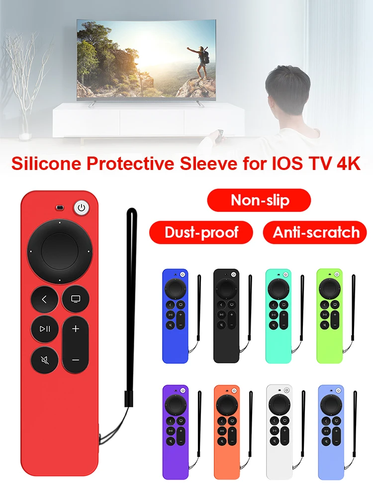 Silicone Dustproof Remote Control Cover Silicone Smart Remote Control Replacement for Apple TV 4K Shock-Resistant Case Bag - view 5