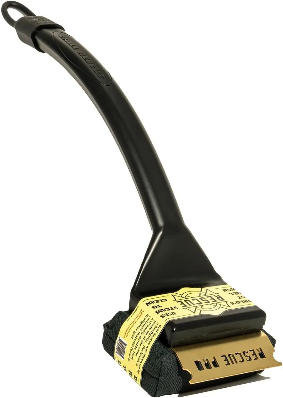 

Upgraded Bristle-Free BBQ Scraper for Cast Iron & Stainless Steel Grates, Durable Grill Cleaning Tool