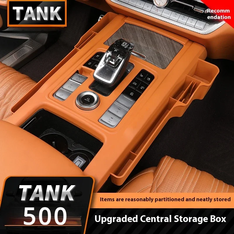 For WEY Tank 500 Hi4-T Central Control Gear Storage Box Storage Box Dedicated To Car Interior Modification Car  Accessories