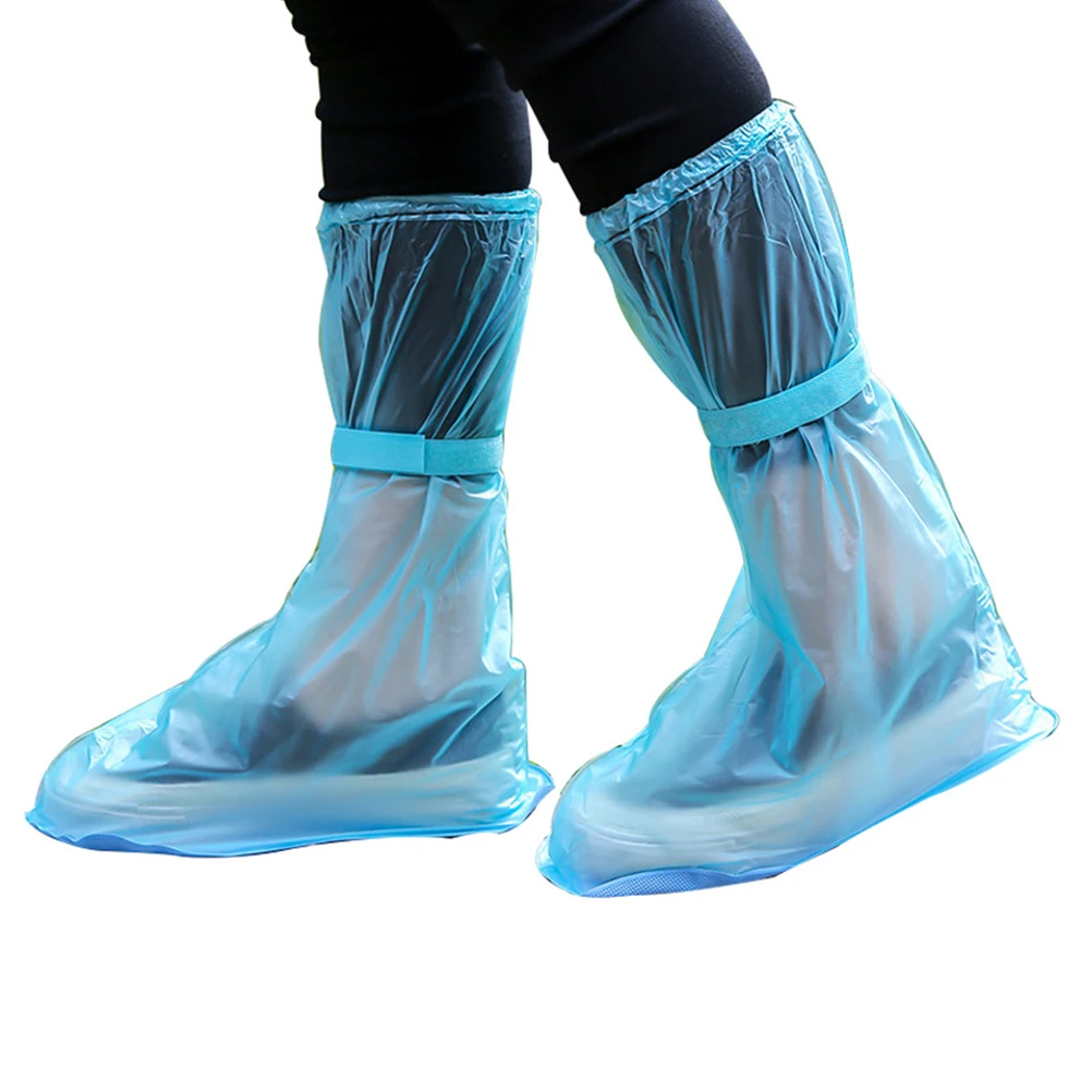 

2 Pairs Waterproof Shoe Cover Protector Non-slip Anti-skid Overshoes High-tube Travel