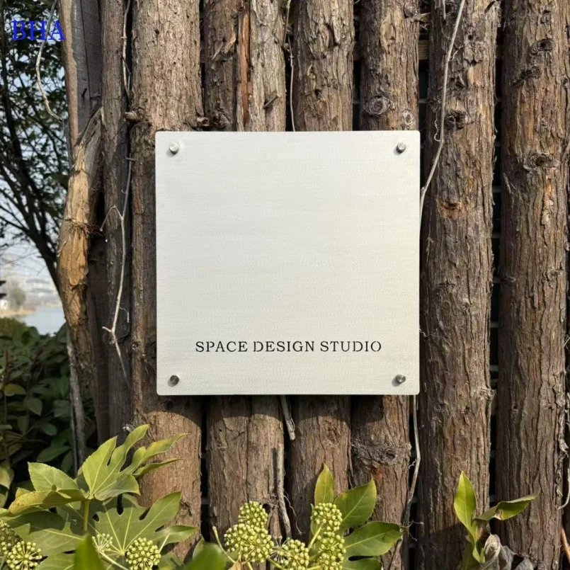 

Рекламный щит, индивидуальная уличная алюминиевая пластина, табличка для дома компании, креативная полая студийная табличка из нержавеющей стали