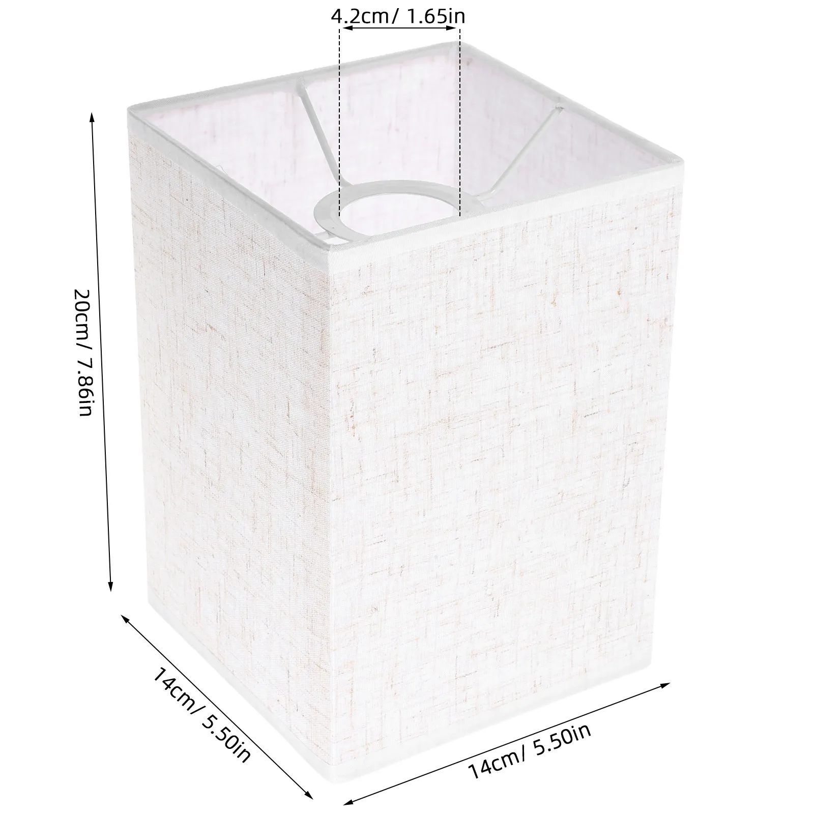 Linen Lamp Shade Rectangular Simple Strong Structure Bedroom Living Room Table Floor Light Cover Linen Lamp Shades