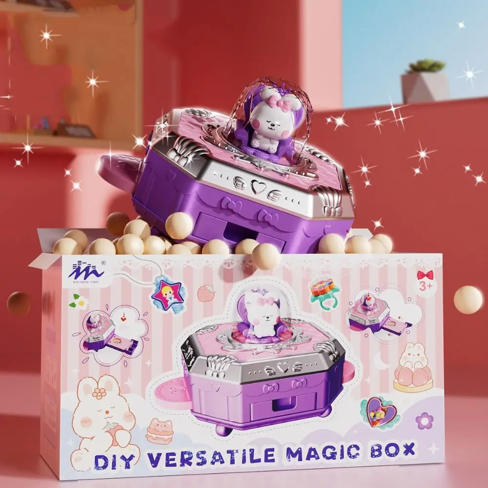 Cute DIY Magical Goo Card Gift Box Rabbit Rich Content Goo Card Sticker Set 3D Portable Goo Card Full Set Stickers Children