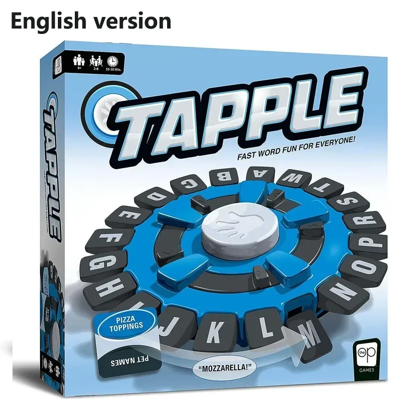 Children's Educational Table Toys English Spanish TAPPLE Crazy Alphabet Game Parent-child Interactive Turntable Toy Family Game