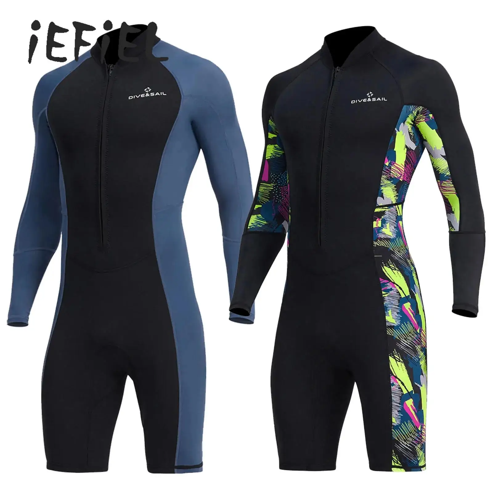 

1.5mm Neoprene Shorty Mens Wetsuit UV-proof Front Athletic Diving Suit for Rashguard Snorkeling Freediving Surfing Kayaking